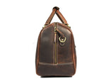 Full Grain Leather Weekender Bag – Walnut Brown - Cabrini - Elegance Perfected