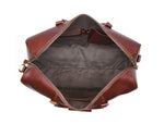 Full Grain Leather Weekender Combo – Pecan Brown - Cabrini - Elegance Perfected