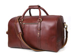 Full Grain Leather Weekender Combo – Pecan Brown - Cabrini - Elegance Perfected