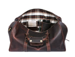 Full Grain Leather Weekender Combo – Walnut Brown - Cabrini - Elegance Perfected