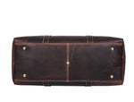 Full Grain Leather Weekender Combo – Walnut Brown - Cabrini - Elegance Perfected
