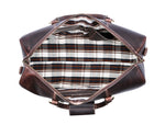 Full Grain Leather Weekender Combo – Walnut Brown - Cabrini - Elegance Perfected