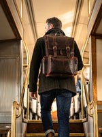 Handcrafted Vintage Leather Backpack for Laptop, Travel & Everyday Use - Cabrini - Elegance Perfected