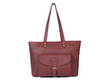 Ladies Leather Tote Bag - Walnut Brown - Cabrini - Elegance Perfected