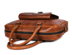 Leather Portfolio Bag – Top Grain Organizer for Travel & Office - Cabrini - Elegance Perfected