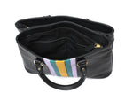 Leather Stripe Hand Bag - Cabrini - Elegance Perfected