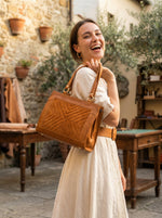 Leather Suede Hand Bag For Women - Cabrini - Elegance Perfected