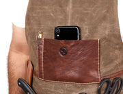 Leon Waxed Canvas Apron - Seaweed Green