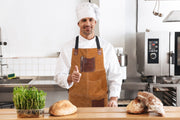 Arucas Suede Apron - Caramel Brown