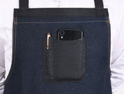 Serena Suede Apron – Navy Blue