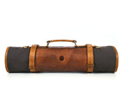 Marchena Canvas Knife Roll – Grey | 8-Slot Chef Wrap