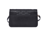 Luxe Noir Quilted Leather Shoulder Clutch - Cabrini - Elegance Perfected