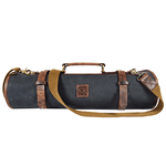 Malaga Canvas Knife Roll - Distressed Grey - Cabrini - Elegance Perfected