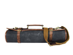 Malaga Canvas Knife Roll - Distressed Grey - Cabrini - Elegance Perfected