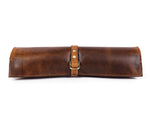 Malaga Leather Mini Knife Roll - Caramel - Cabrini - Elegance Perfected