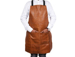Manresa Leather Apron - Caramel Brown - Cabrini - Elegance Perfected