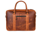 Men's Vintage Leather Messenger Bag - Professional 15.6