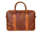 Men's Vintage Leather Messenger Bag - Professional 15.6