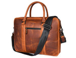 Men's Vintage Leather Messenger Bag - Professional 15.6