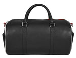 Modern Black Leather Duffel – Weekend Travel Essential - Cabrini - Elegance Perfected