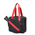 Premium Leather Pickleball Bag with Paddle Case | Stylish Sports Tote - Cabrini - Elegance Perfected