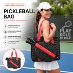 Premium Leather Pickleball Bag with Paddle Case | Stylish Sports Tote - Cabrini - Elegance Perfected