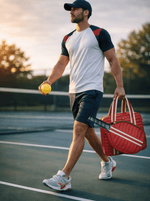 Red Quilted Leather Laptop Tote Bag with Detachable Pouch | Premium Office & Travel Handbag for Women - Cabrini - Elegance Perfected