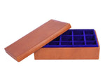 Rosemond Leather cuff - link Box - Caramel - Cabrini - Elegance Perfected