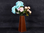 San Francisco Leather Flower Vase - Walnut Brown - Cabrini - Elegance Perfected