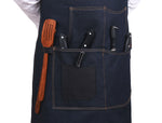 Serena Suede Apron – Navy Blue - Cabrini - Elegance Perfected
