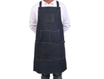 Serena Suede Apron – Navy Blue - Cabrini - Elegance Perfected