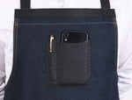 Serena Suede Apron – Navy Blue - Cabrini - Elegance Perfected