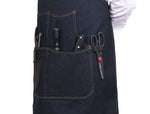 Serena Suede Apron – Navy Blue - Cabrini - Elegance Perfected
