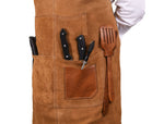 Serena Suede Apron – Tawny Brown Luxury Edition - Cabrini - Elegance Perfected