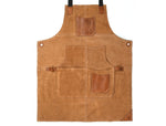 Serena Suede Apron – Tawny Brown Luxury Edition - Cabrini - Elegance Perfected