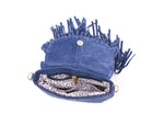 Suede Fringe Chain Strap Crossbody Bag - Cabrini - Elegance Perfected