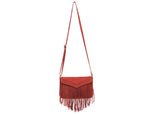 Suede Fringe Crossbody Sling Bag - Cabrini - Elegance Perfected
