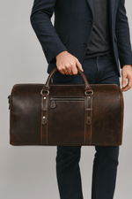 Taranto Leather Weekender Bag - Cedar - Cabrini - Elegance Perfected