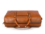 Taranto Leather Weekender Bag - Chestnut - Cabrini - Elegance Perfected