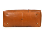 Taranto Leather Weekender Bag - Chestnut - Cabrini - Elegance Perfected