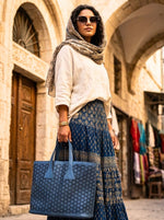 The Azure Floral Tote by Cabrini Luxury - Cabrini - Elegance Perfected