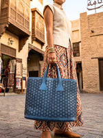 The Azure Floral Tote by Cabrini Luxury - Cabrini - Elegance Perfected