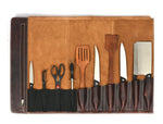 Top Grain Leather Knife Roll – Handcrafted Culinary Organizer - Cabrini - Elegance Perfected