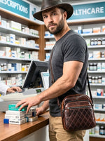 Top Grain Leather Messenger Bag – Classic & Durable Work Satchel - Cabrini - Elegance Perfected