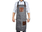 Turin Waxed Canvas Apron - Ash Grey - Cabrini - Elegance Perfected