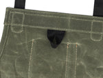 Turin Waxed Canvas Apron - Distressed Green - Cabrini - Elegance Perfected