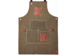 Turin Waxed Canvas Apron – Pickle Green - Cabrini - Elegance Perfected