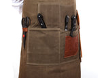 Turin Waxed Canvas Apron – Pickle Green - Cabrini - Elegance Perfected
