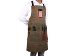 Turin Waxed Canvas Apron – Pickle Green - Cabrini - Elegance Perfected