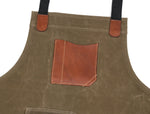 Turin Waxed Canvas Apron – Pickle Green - Cabrini - Elegance Perfected